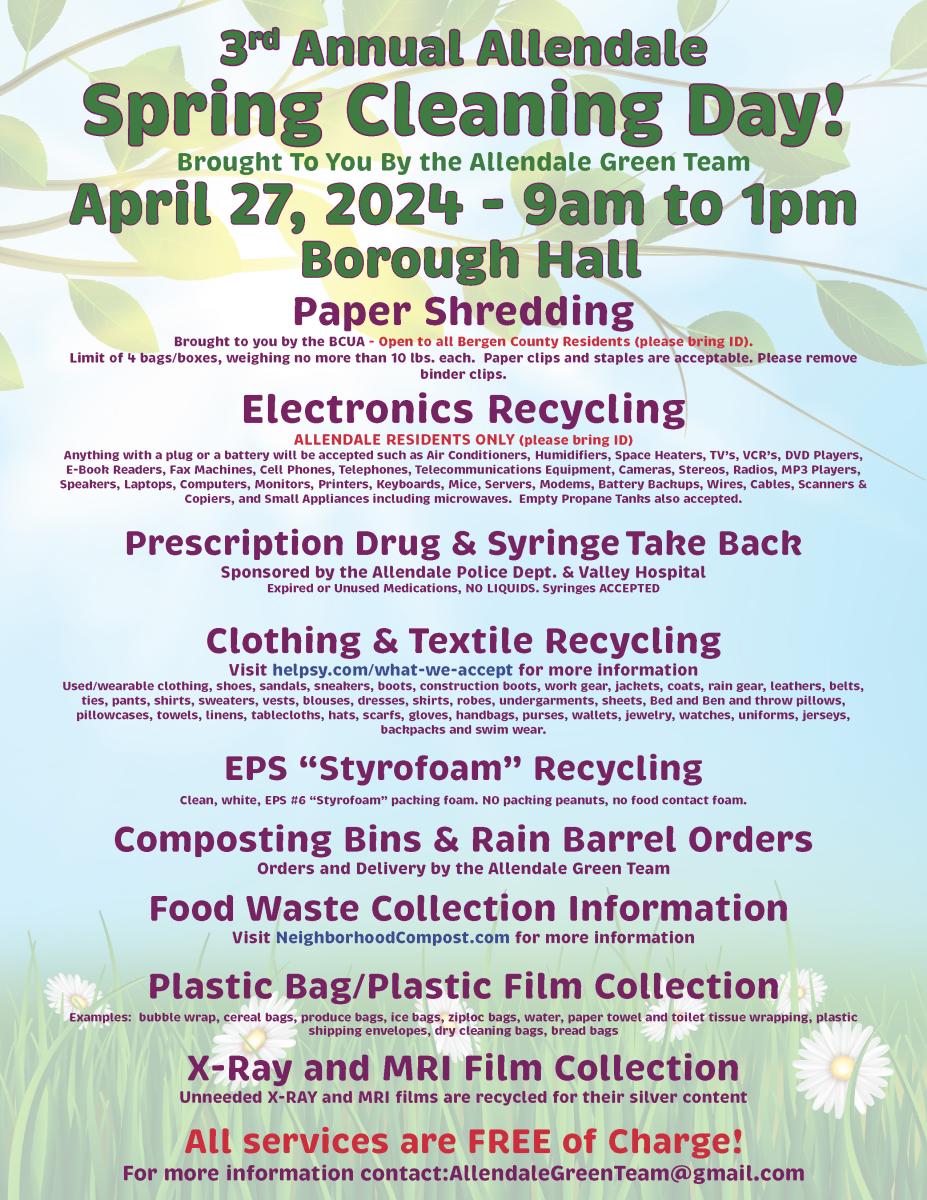 3rd Annual Spring Cleanup - April 27