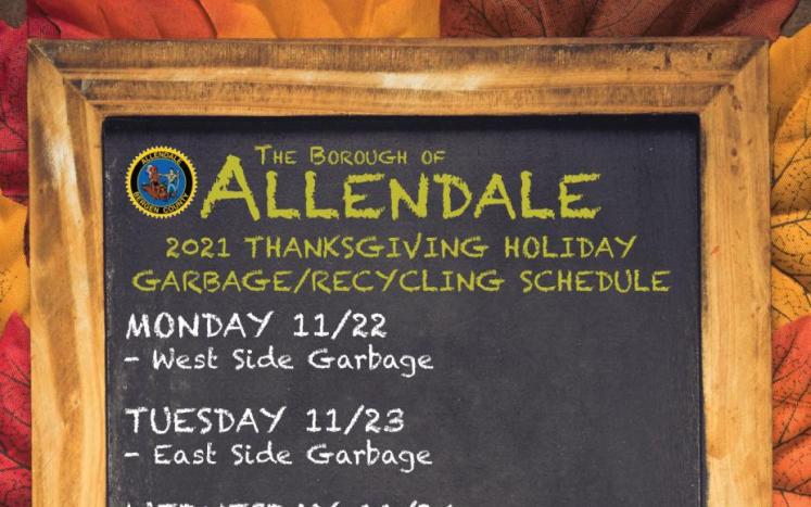2021 Thanksgiving Week Garbage & Recycling Reminder 