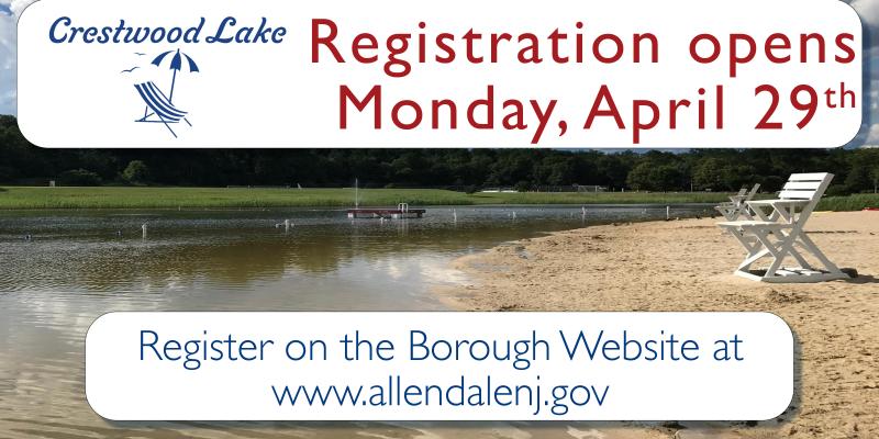 Crestwood Lake Registration Open - April 29